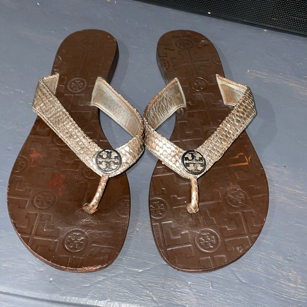 Tory Burch Snake Skin Sandals